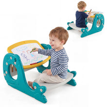 Load image into Gallery viewer, Toddler Table and Chair, Kids Art Table with Angle-Adjustable Whiteboard
