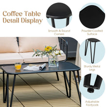 Load image into Gallery viewer, 4 Piece Patio Conversation Set with Seat Back Cushions
