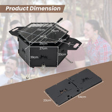 Load image into Gallery viewer, Portable Charcoal Grill Stove with Rotatable Grill and Foldable Body
