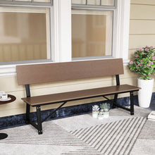 Load image into Gallery viewer, Outdoor Garden Bench with Weatherproof HDPE Backrest and Seat
