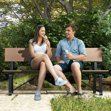 Load image into Gallery viewer, Outdoor Garden Bench with Weatherproof HDPE Backrest and Seat
