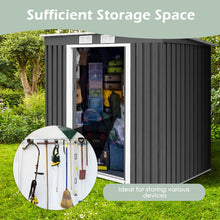 Load image into Gallery viewer, Outdoor Metal Garden Storage Shed with Sloping Roof

