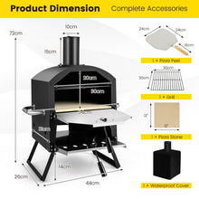 Load image into Gallery viewer, Outdoor Pizza Oven with Waterproof Cover and Anti-scalding Handles
