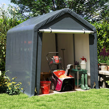 Load image into Gallery viewer, Outdoor Portable Storage Shelter with Roll up Zipper Door

