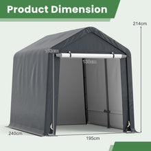 Load image into Gallery viewer, Outdoor Portable Storage Shelter with Roll up Zipper Door
