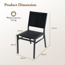 Load image into Gallery viewer, Patio Armless Chair with Breathable Seat and Backrest

