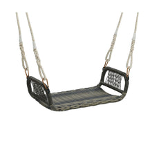 Load image into Gallery viewer, Patio Backless Rattan Swing Bench with Hanging Ropes
