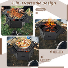 Load image into Gallery viewer, Portable Charcoal Grill Stove with Rotatable Grill and Foldable Body
