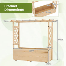 Load image into Gallery viewer, Raised Garden Bed with Lattice Trellises Hanging Roof Drainage
