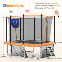 Load image into Gallery viewer, Rectangle Outdoor Trampoline 317 x 255 cm Backyard Trampoline
