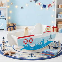 Load image into Gallery viewer, Rocking Ship for 1-5 Years Old Kids Wooden Rocking Horse Toy with Nautical Theme

