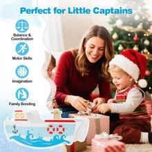 Load image into Gallery viewer, Rocking Ship for 1-5 Years Old Kids Wooden Rocking Horse Toy with Nautical Theme
