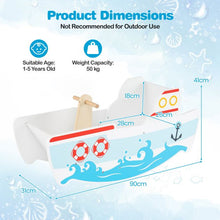 Load image into Gallery viewer, Rocking Ship for 1-5 Years Old Kids Wooden Rocking Horse Toy with Nautical Theme
