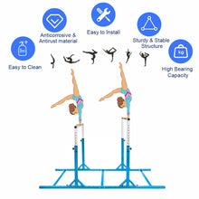 Load image into Gallery viewer, Kids Parallel Gymnastics Bar with Adjustable Width and 11-Level Heights
