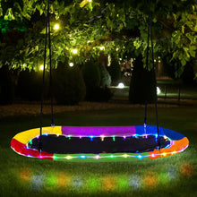 Load image into Gallery viewer, 150 cm Saucer Swing with LED Lights and Adjustable Ropes
