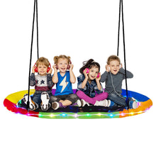 Load image into Gallery viewer, 150 cm Saucer Swing with LED Lights and Adjustable Ropes
