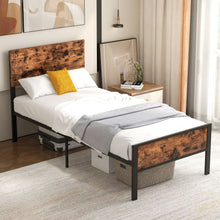 Load image into Gallery viewer, Metal Platform Bed with Headboard and Footboard Single size
