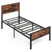 Load image into Gallery viewer, Metal Platform Bed with Headboard and Footboard
