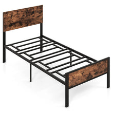 Load image into Gallery viewer, Metal Platform Bed with Headboard and Footboard Single size
