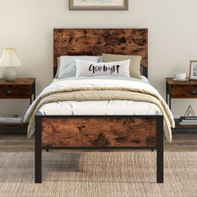 Load image into Gallery viewer, Metal Platform Bed with Headboard and Footboard
