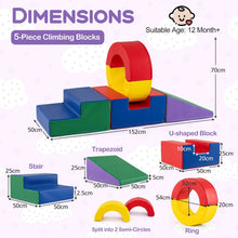Load image into Gallery viewer, 5 Pieces Soft Play Climb and Crawl Playset for 12 Month+ Toddlers
