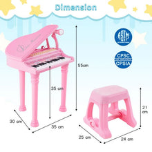 Load image into Gallery viewer, 31 Keys Kids Portable Multifunctional Toy Piano with Microphone
