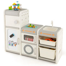 Load image into Gallery viewer, Kids Toy Storage Organizer with Magnetic Whiteboard Removable Sink &amp; Faucet
