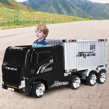 Load image into Gallery viewer, 12V Ride-On Semi-Truck with Container for Kids of 3-8 Year Old

