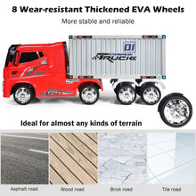 Load image into Gallery viewer, 12V Ride-On Semi-Truck with Container for Kids of 3-8 Year Old
