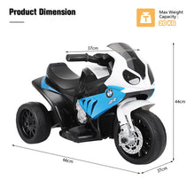 Load image into Gallery viewer, 6V Kids Ride on Motorcycle with Training Wheels and Head Light
