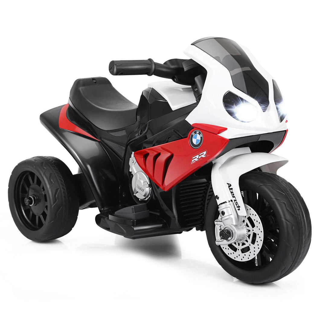 6V Kids Ride on Motorcycle with Training Wheels and Head Light