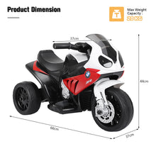 Load image into Gallery viewer, 6V Kids Ride on Motorcycle with Training Wheels and Head Light
