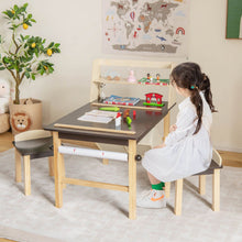 Load image into Gallery viewer, Kids Chairs Set with 2 Storage Bins and Paper Roll
