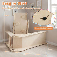 Load image into Gallery viewer, Triangle Set Foldable Kids Climbing Toys Panda-Themed Wood Montessori Climbing Set
