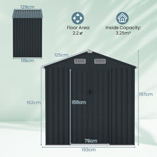 Load image into Gallery viewer, Utility Tool House Garden Storage Shed with Sloping Roof and Air Vents
