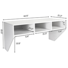Load image into Gallery viewer, Wall Mounted Computer Desk with 3 Storage Compartments
