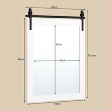 Load image into Gallery viewer, Wall Mounted Mirror with Solid Wood Frame and Metal Bracket
