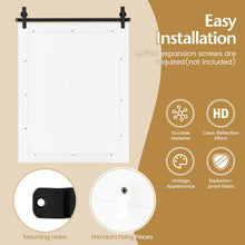 Load image into Gallery viewer, Wall Mounted Mirror with Solid Wood Frame and Metal Bracket
