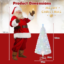 Load image into Gallery viewer, 4/5/6/7 Feet Artificial Fiber Optic White Pre-lit Christmas Tree with Light
