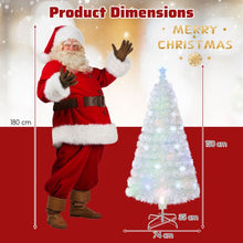Load image into Gallery viewer, 4/5/6/7 Feet Artificial Fiber Optic White Pre-lit Christmas Tree with Light
