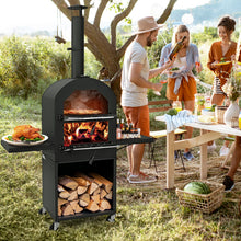 Load image into Gallery viewer, Wood Fired Pizza Oven with Protective Cover Pizza Stone Pizza Peel and Storage
