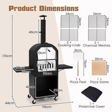 Load image into Gallery viewer, Wood Fired Pizza Oven with Protective Cover Pizza Stone Pizza Peel and Storage
