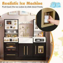 Load image into Gallery viewer, Wooden Play Kitchen with Realistic Lights and Sounds for Boys Girls 3+
