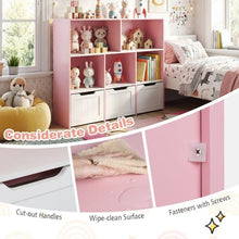 Load image into Gallery viewer, Wooden Toy Storage Organizer Kids Bookshelf with 5 Open Cubes and 3 Movable Drawers
