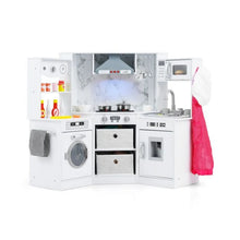Load image into Gallery viewer, Wooden Kids Play Kitchen Corner with Lights and Water Circulation System
