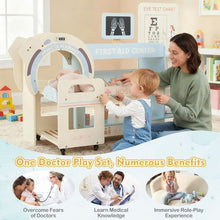 Load image into Gallery viewer, Wooden Pretend Hospital Office Kit with Eye Chart and Toy CT Machine
