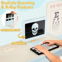 Load image into Gallery viewer, Wooden Pretend Hospital Office Kit with Eye Chart and Toy CT Machine
