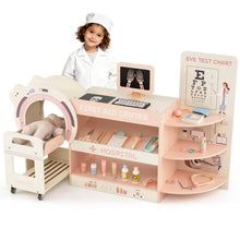 Load image into Gallery viewer, Wooden Pretend Hospital Office Kit with Eye Chart and Toy CT Machine
