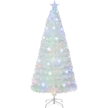 Load image into Gallery viewer, 4/5/6/7 Feet Artificial Fiber Optic White Pre-lit Christmas Tree with Light
