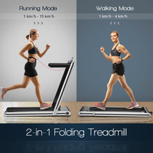 Load image into Gallery viewer, 2-in-1 Folding Treadmill Under Desk Walking Treadmill with Dual LED Display
